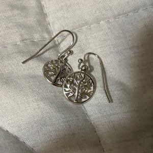Silver Tree of Life Dangle Earrings